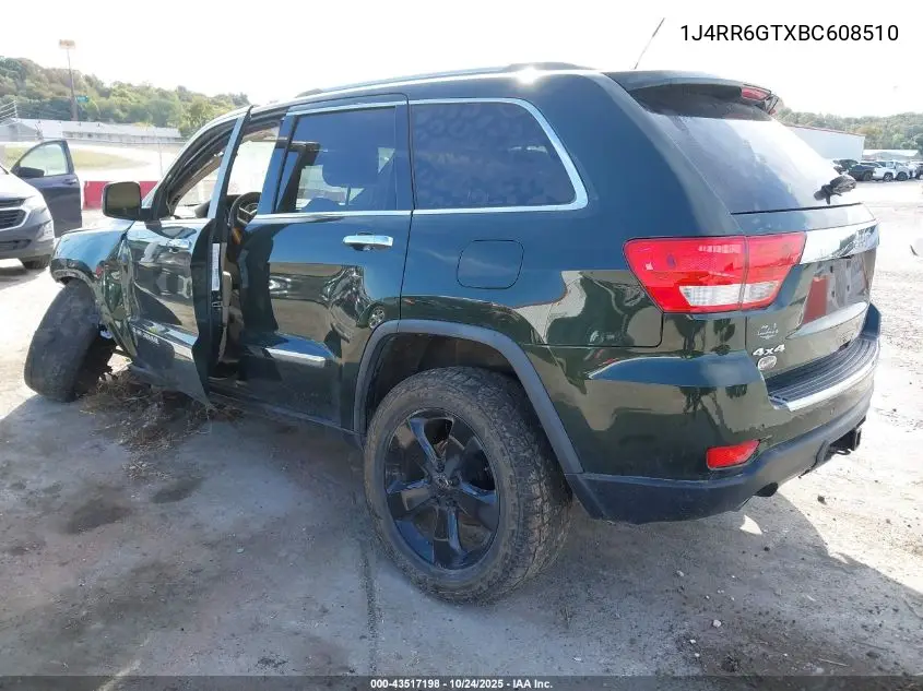 1J4RR6GTXBC608510 2011 Jeep Grand Cherokee Overland