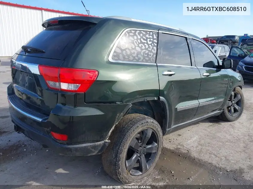 1J4RR6GTXBC608510 2011 Jeep Grand Cherokee Overland