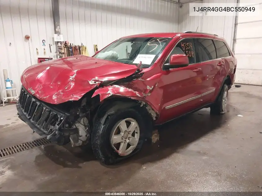 1J4RR4GG4BC550949 2011 Jeep Grand Cherokee Laredo