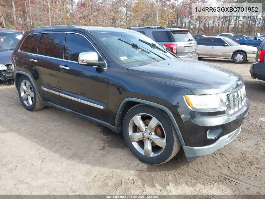 1J4RR6GGXBC701952 2011 Jeep Grand Cherokee Overland