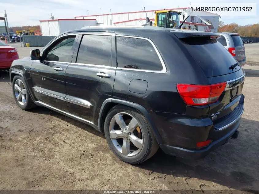 1J4RR6GGXBC701952 2011 Jeep Grand Cherokee Overland