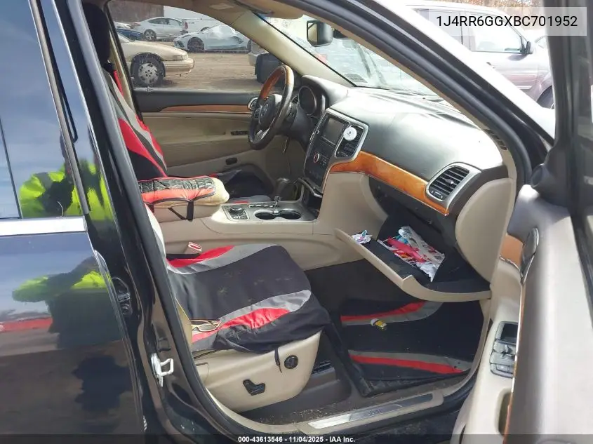 1J4RR6GGXBC701952 2011 Jeep Grand Cherokee Overland