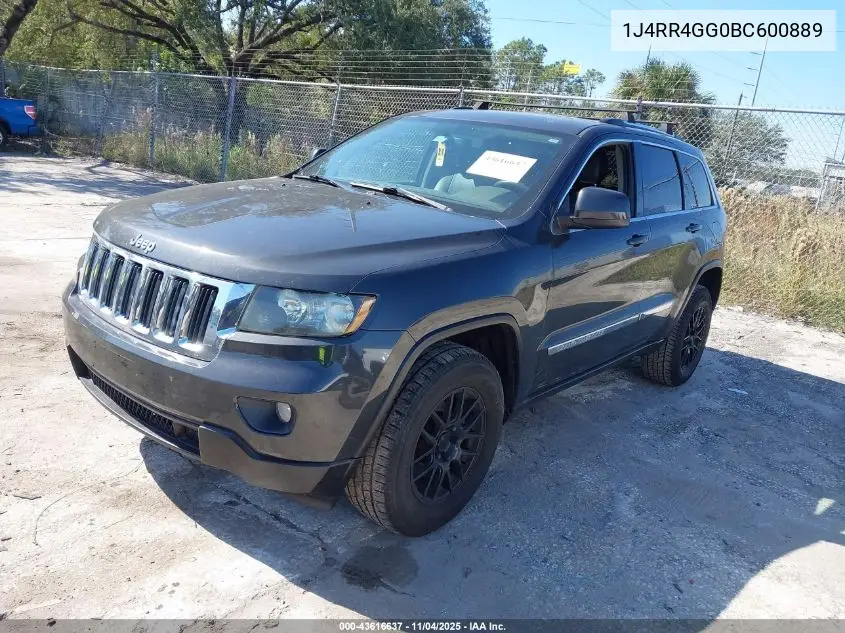 1J4RR4GG0BC600889 2011 Jeep Grand Cherokee Laredo