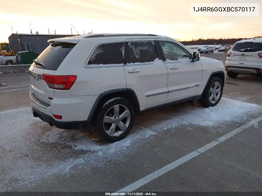 1J4RR6GGXBC570117 2011 Jeep Grand Cherokee Overland