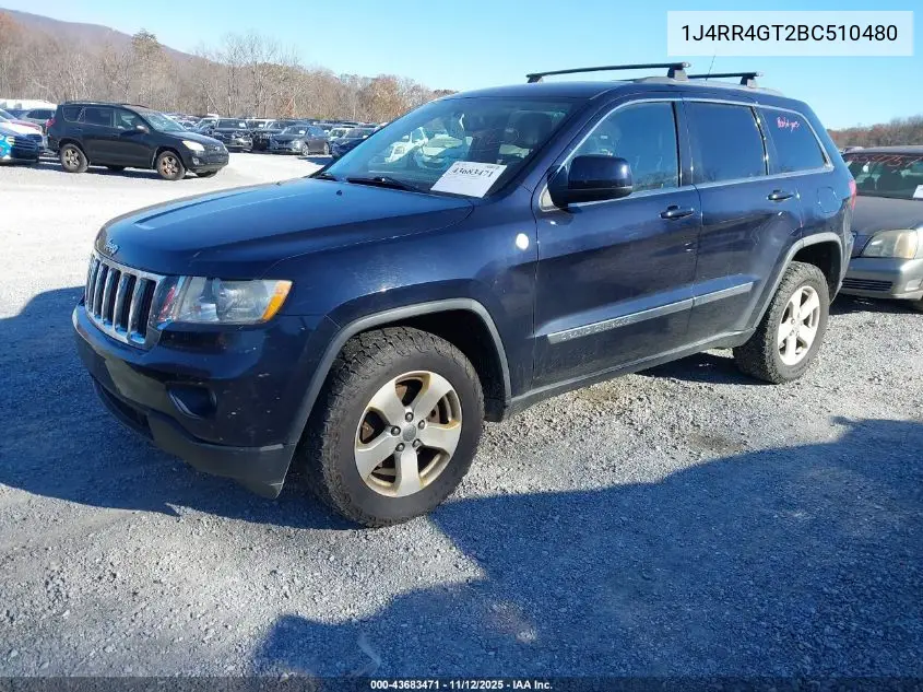 1J4RR4GT2BC510480 2011 Jeep Grand Cherokee Laredo