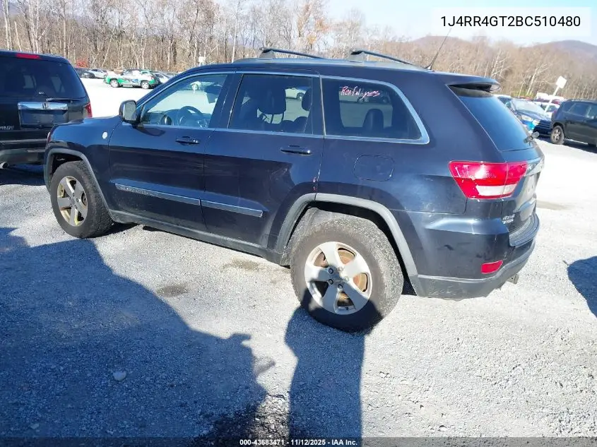 1J4RR4GT2BC510480 2011 Jeep Grand Cherokee Laredo