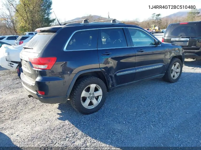 1J4RR4GT2BC510480 2011 Jeep Grand Cherokee Laredo