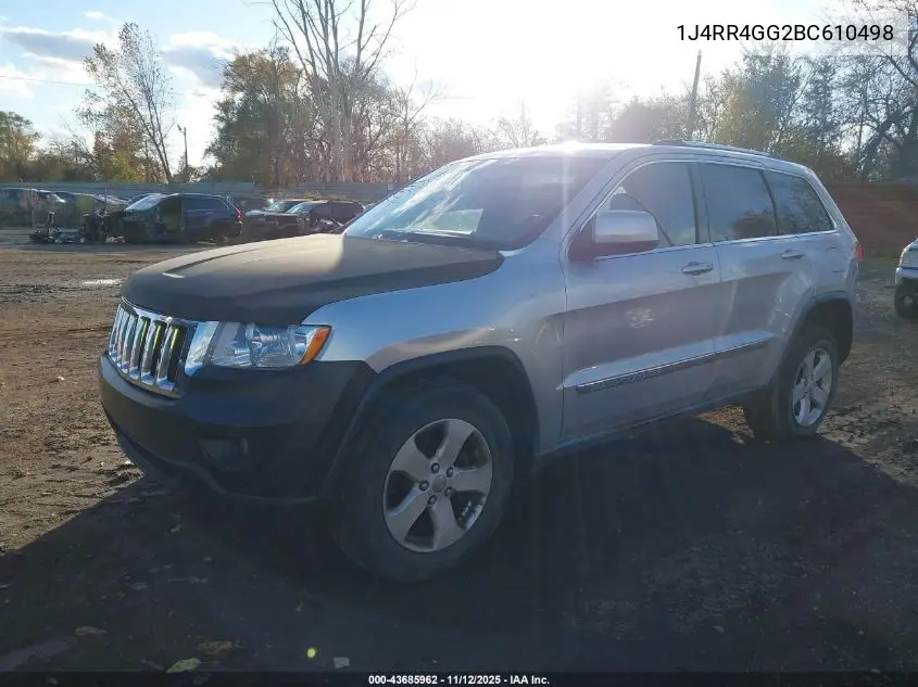 1J4RR4GG2BC610498 2011 Jeep Grand Cherokee Laredo