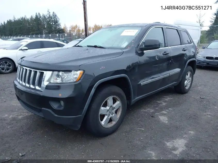 1J4RR4GG7BC551271 2011 Jeep Grand Cherokee Laredo