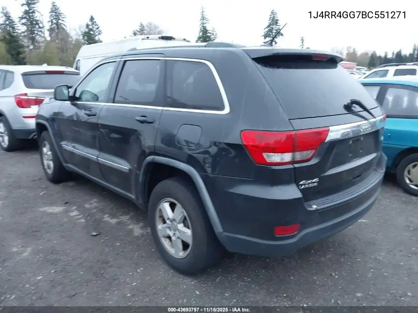 1J4RR4GG7BC551271 2011 Jeep Grand Cherokee Laredo