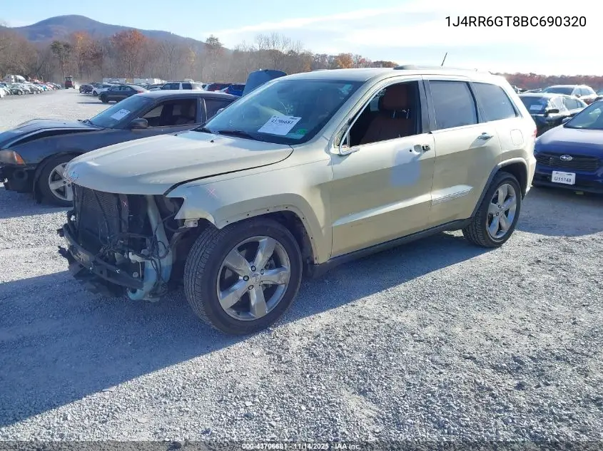 1J4RR6GT8BC690320 2011 Jeep Grand Cherokee Overland
