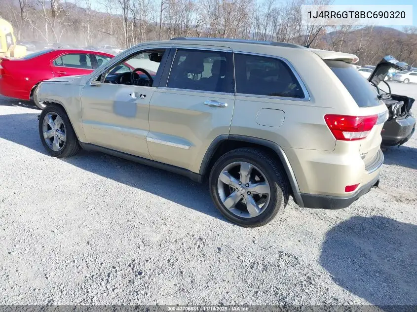 1J4RR6GT8BC690320 2011 Jeep Grand Cherokee Overland