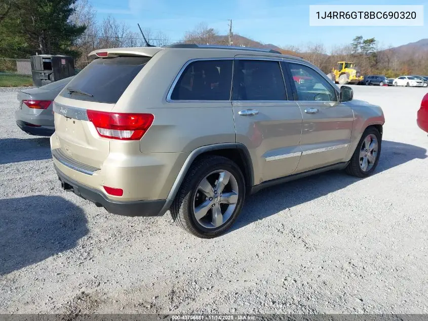 1J4RR6GT8BC690320 2011 Jeep Grand Cherokee Overland