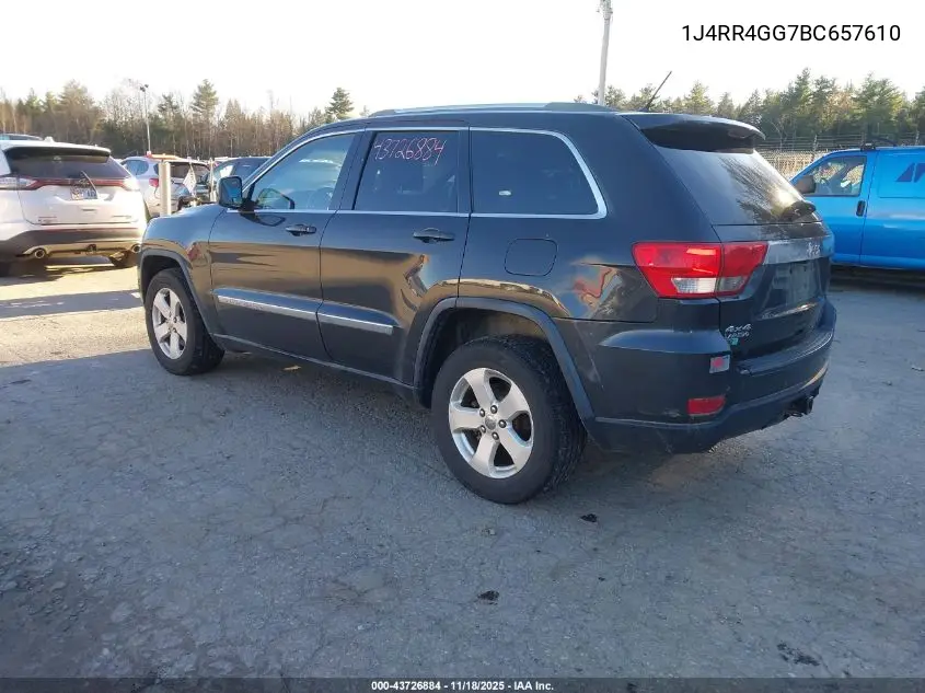 1J4RR4GG7BC657610 2011 Jeep Grand Cherokee Laredo