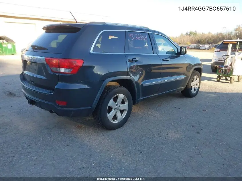 1J4RR4GG7BC657610 2011 Jeep Grand Cherokee Laredo