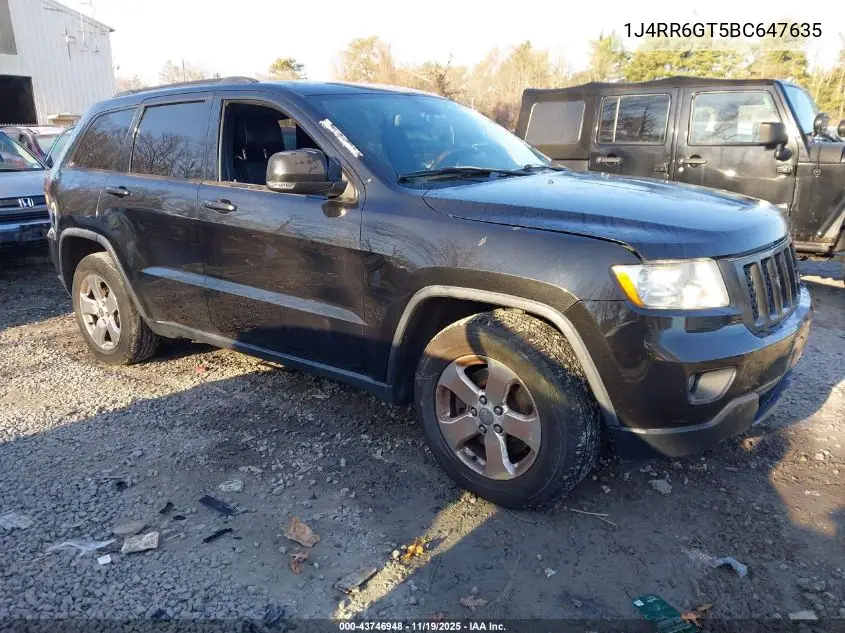 1J4RR6GT5BC647635 2011 Jeep Grand Cherokee Overland