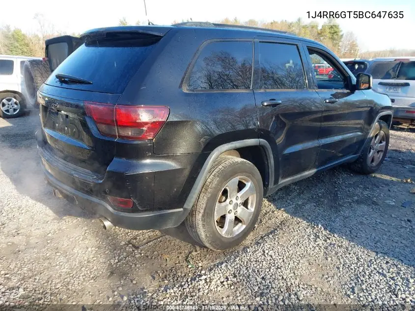 1J4RR6GT5BC647635 2011 Jeep Grand Cherokee Overland