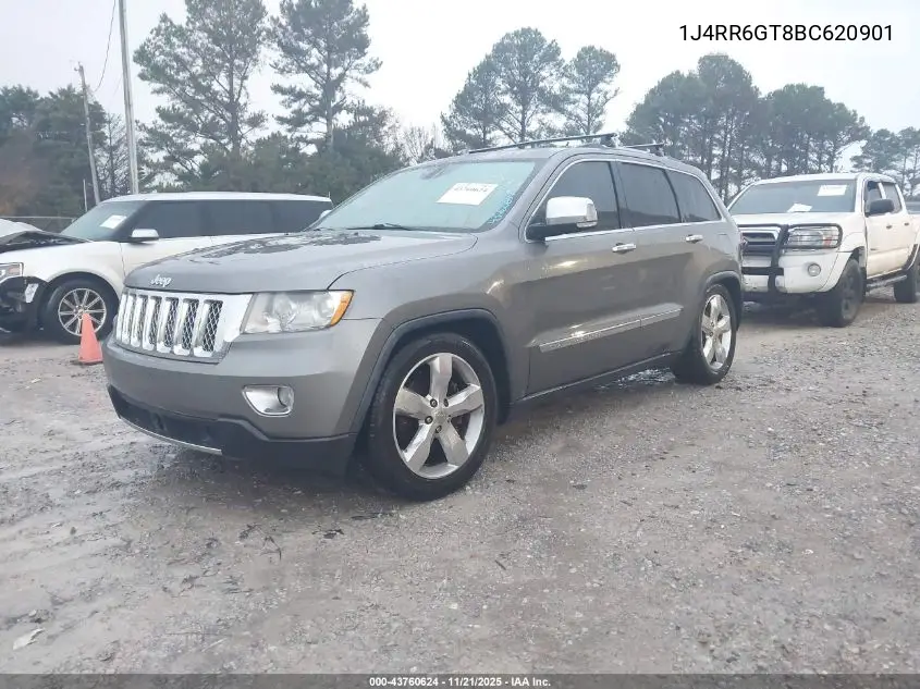 1J4RR6GT8BC620901 2011 Jeep Grand Cherokee Overland