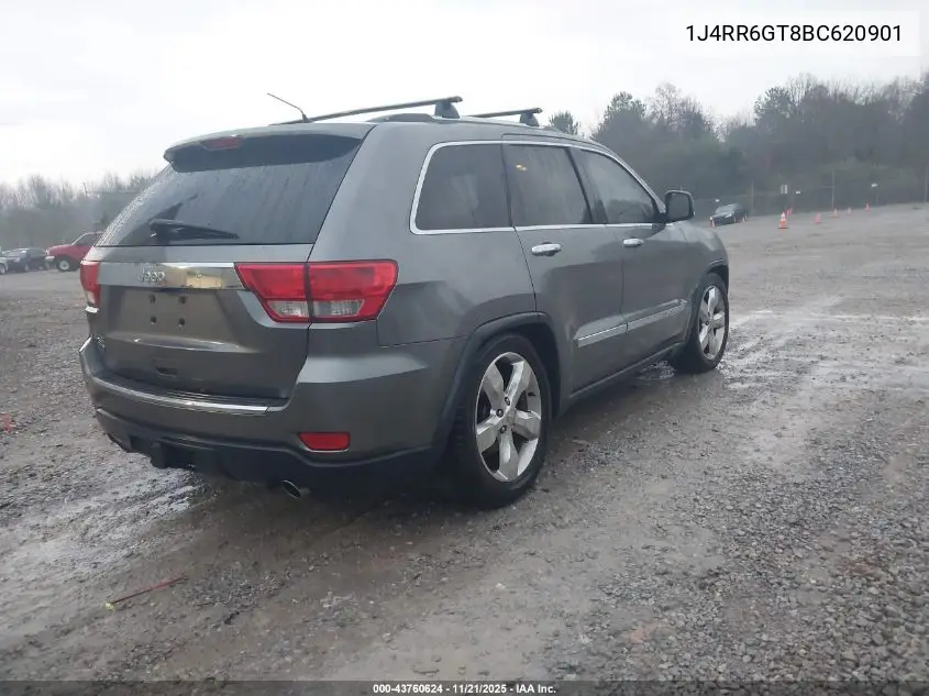1J4RR6GT8BC620901 2011 Jeep Grand Cherokee Overland