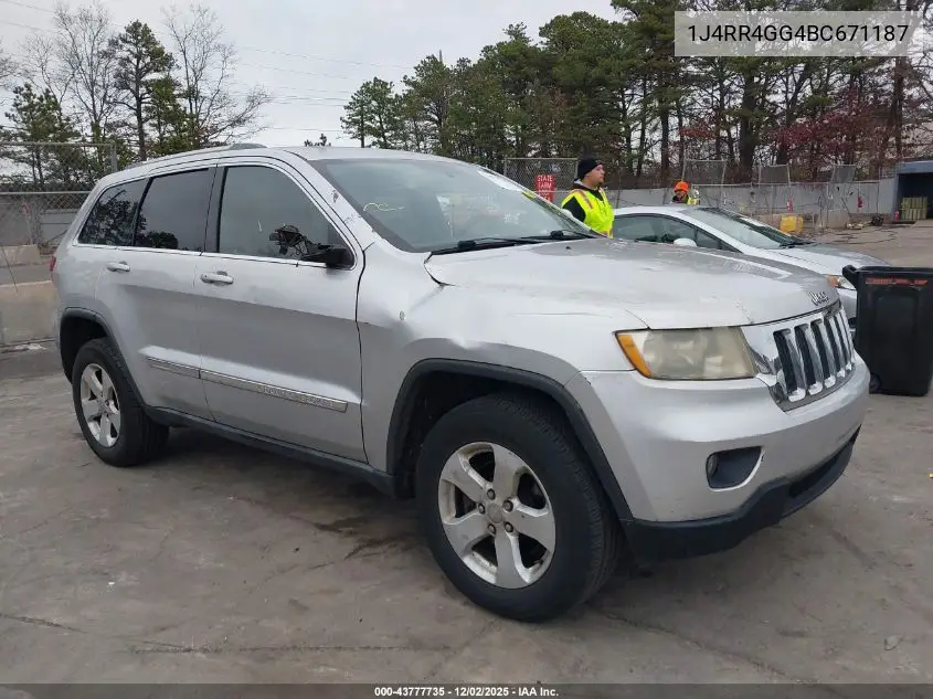 1J4RR4GG4BC671187 2011 Jeep Grand Cherokee Laredo
