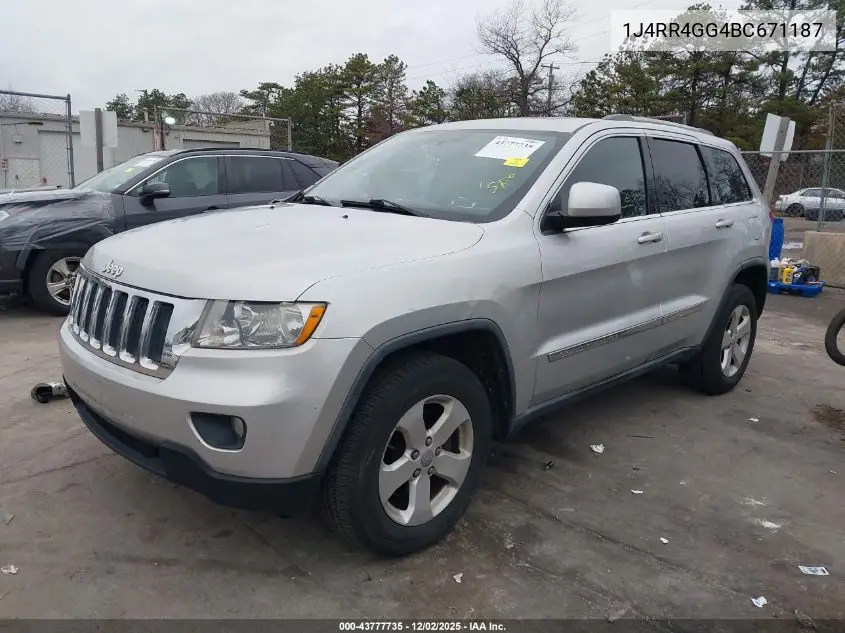 1J4RR4GG4BC671187 2011 Jeep Grand Cherokee Laredo