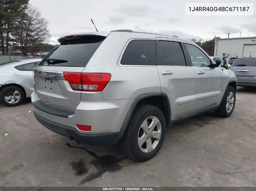 1J4RR4GG4BC671187 2011 Jeep Grand Cherokee Laredo