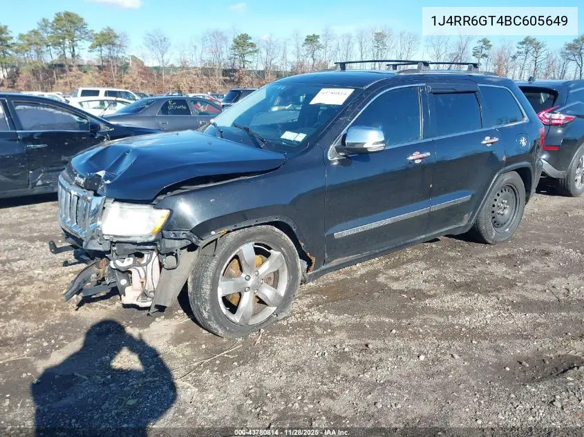 1J4RR6GT4BC605649 2011 Jeep Grand Cherokee Overland