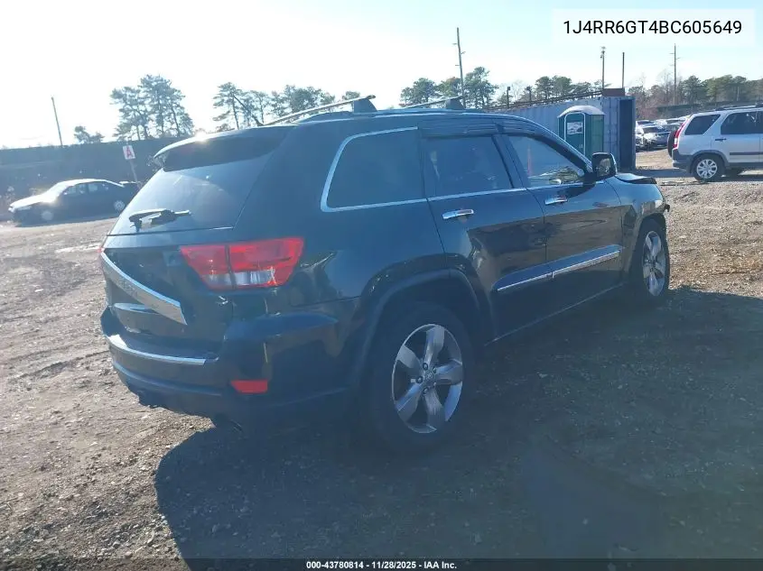 1J4RR6GT4BC605649 2011 Jeep Grand Cherokee Overland