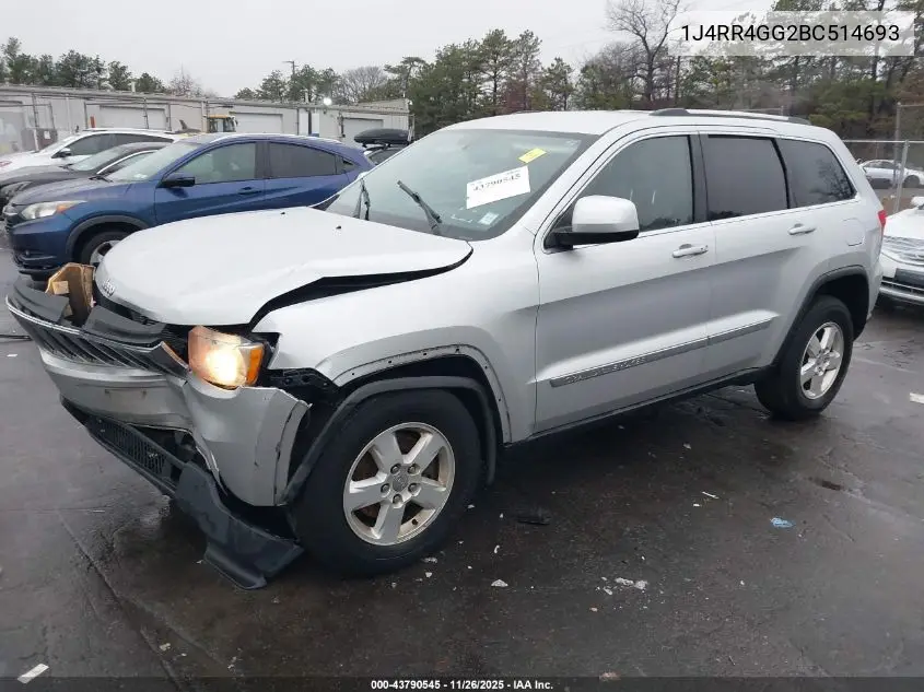 1J4RR4GG2BC514693 2011 Jeep Grand Cherokee Laredo