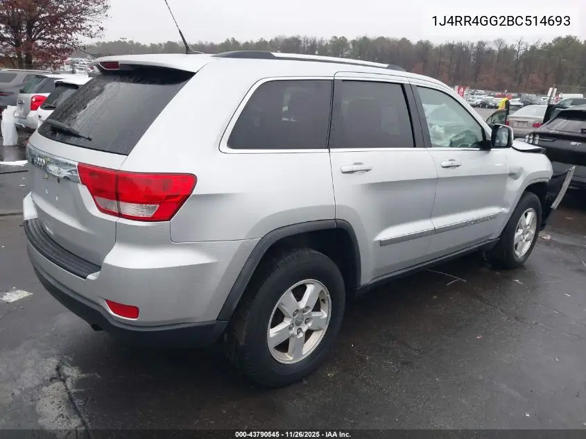 1J4RR4GG2BC514693 2011 Jeep Grand Cherokee Laredo