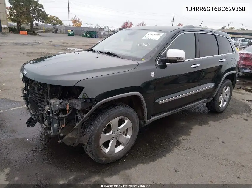 1J4RR6GT6BC629368 2011 Jeep Grand Cherokee Overland