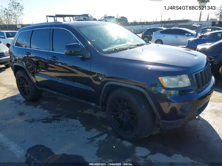 1J4RS4GT8BC521343 2011 Jeep Grand Cherokee Laredo