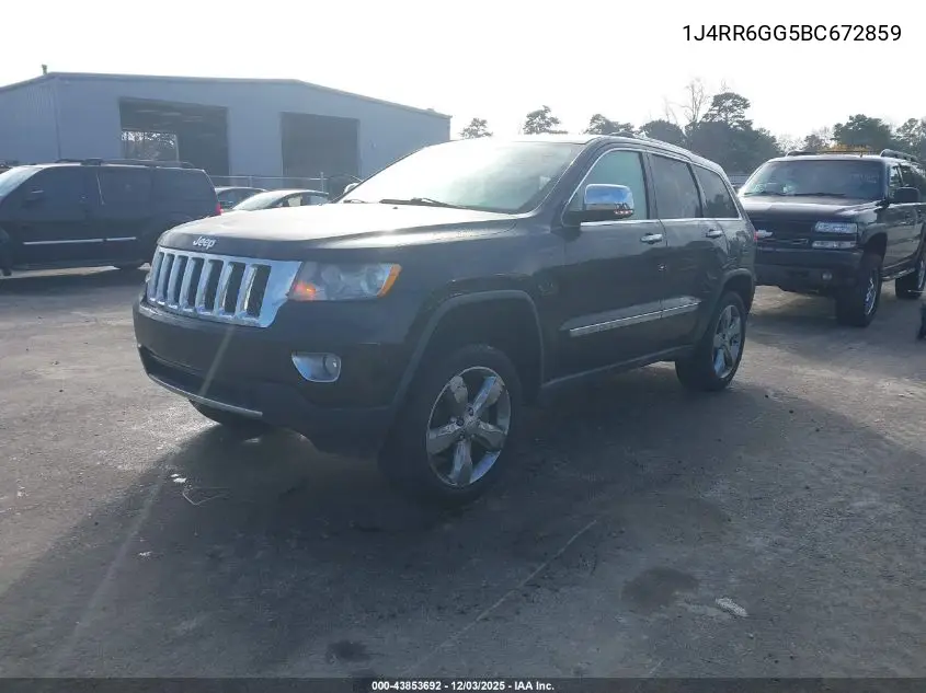 1J4RR6GG5BC672859 2011 Jeep Grand Cherokee Overland