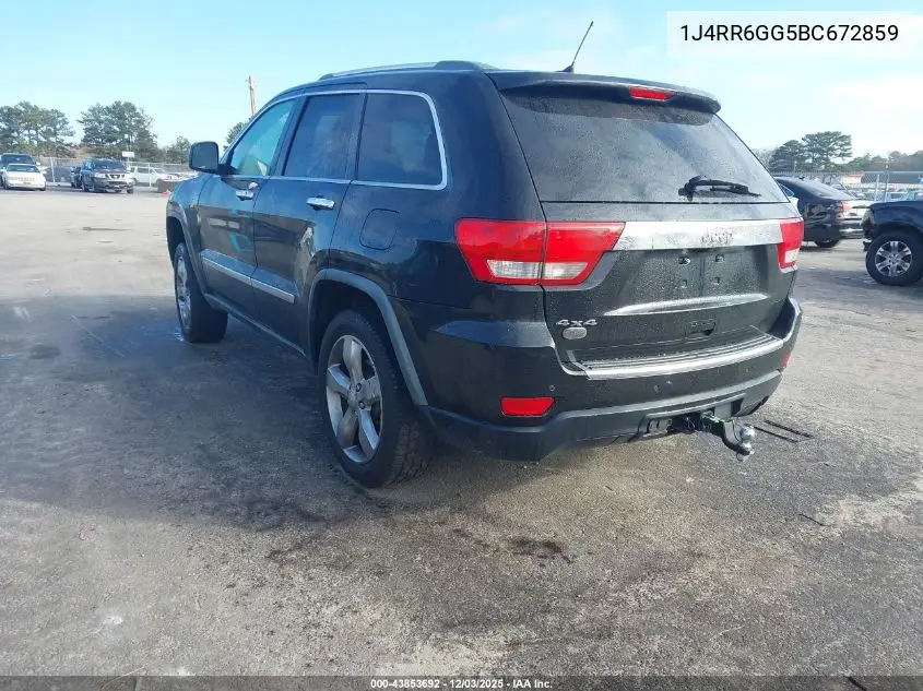 1J4RR6GG5BC672859 2011 Jeep Grand Cherokee Overland