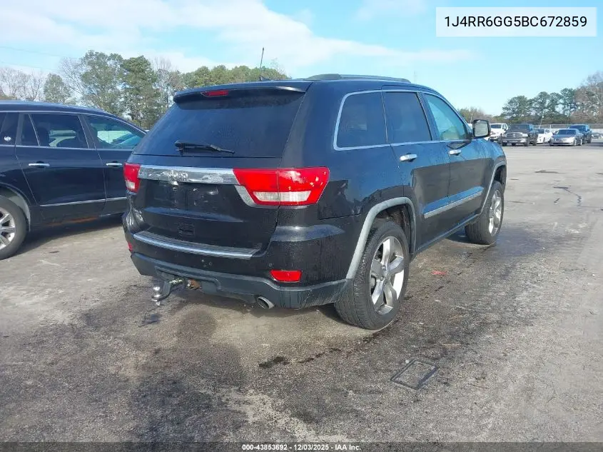 1J4RR6GG5BC672859 2011 Jeep Grand Cherokee Overland