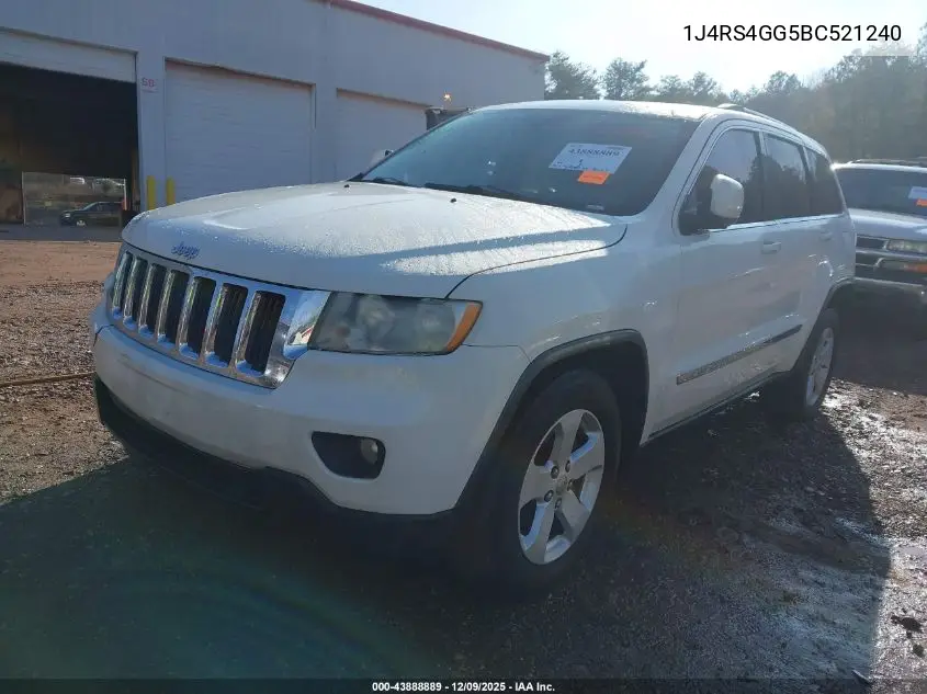 1J4RS4GG5BC521240 2011 Jeep Grand Cherokee Laredo