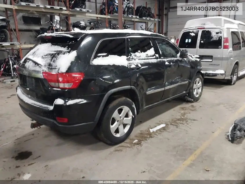 1J4RR4GG7BC523003 2011 Jeep Grand Cherokee Laredo
