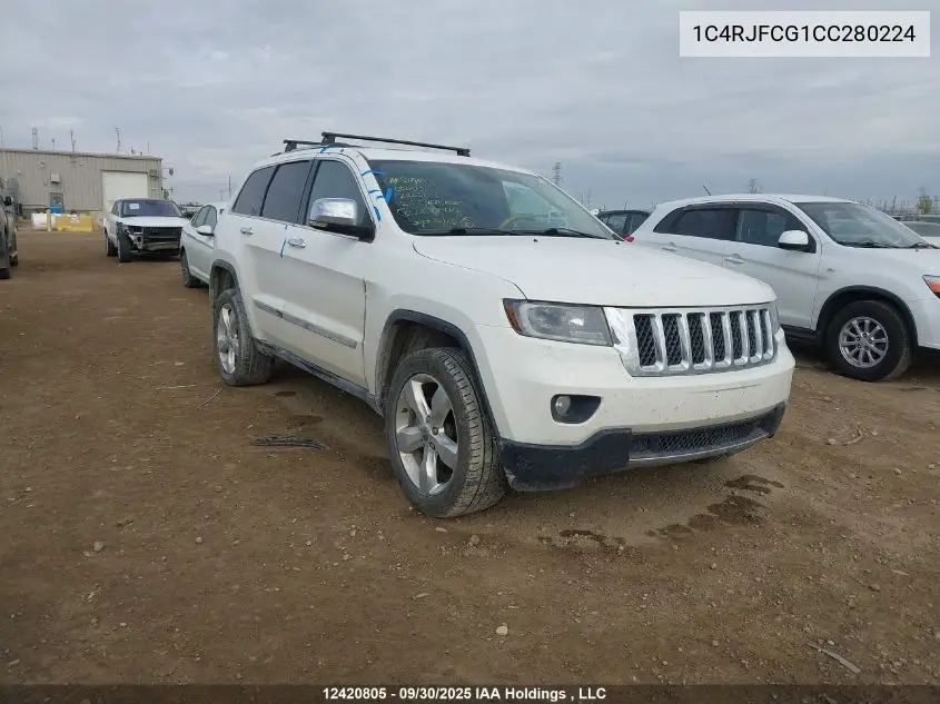 1C4RJFCG1CC280224 2012 Jeep Grand Cherokee Overland