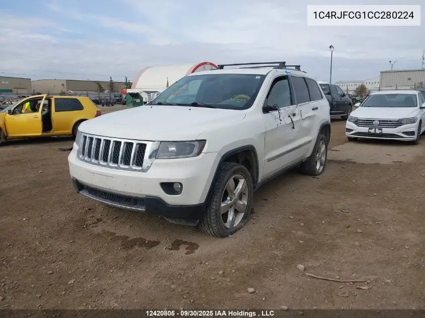 1C4RJFCG1CC280224 2012 Jeep Grand Cherokee Overland