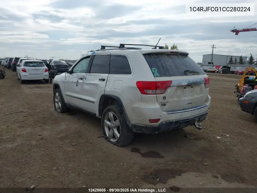 1C4RJFCG1CC280224 2012 Jeep Grand Cherokee Overland