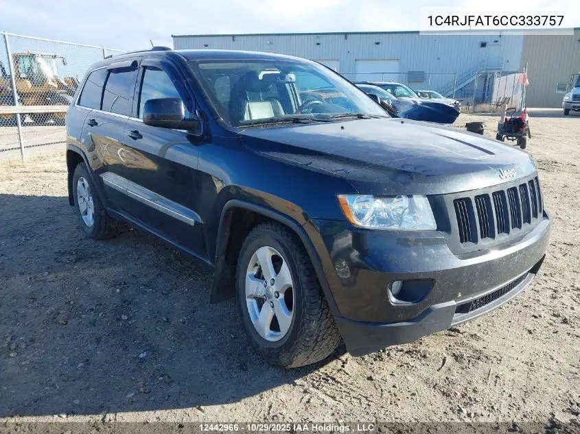 1C4RJFAT6CC333757 2012 Jeep Grand Cherokee Laredo