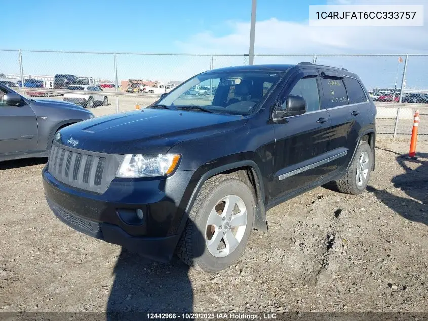 1C4RJFAT6CC333757 2012 Jeep Grand Cherokee Laredo