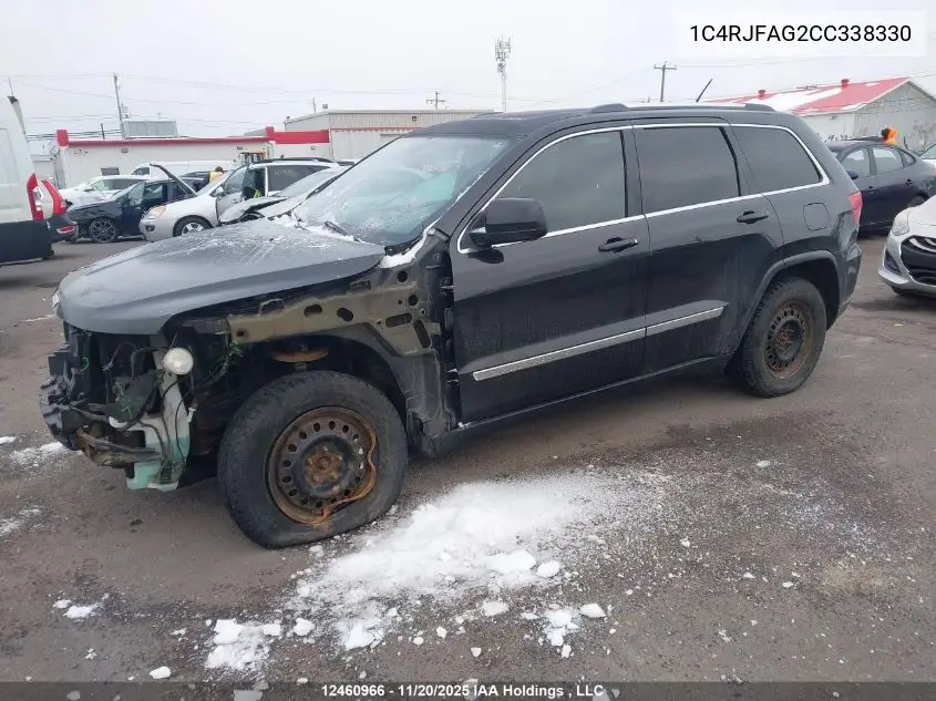 1C4RJFAG2CC338330 2012 Jeep Grand Cherokee Laredo