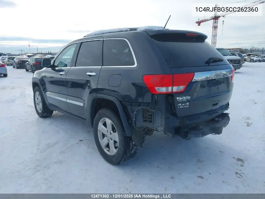 1C4RJFBG5CC262360 2012 Jeep Grand Cherokee Limited
