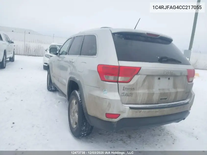 1C4RJFAG4CC217055 2012 Jeep Grand Cherokee Laredo