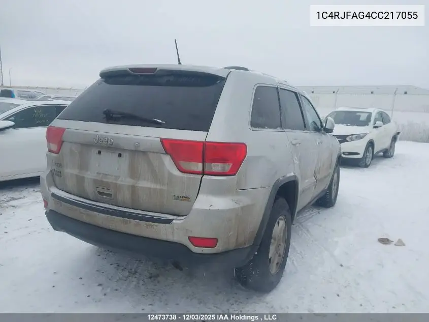 1C4RJFAG4CC217055 2012 Jeep Grand Cherokee Laredo