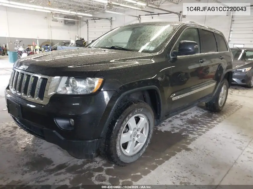 1C4RJFAG1CC220043 2012 Jeep Grand Cherokee Laredo