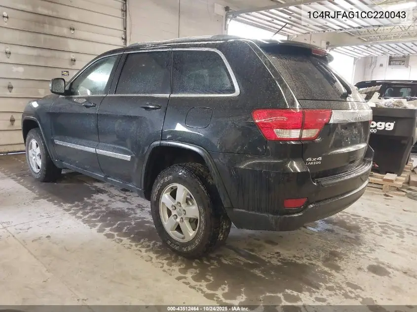 1C4RJFAG1CC220043 2012 Jeep Grand Cherokee Laredo