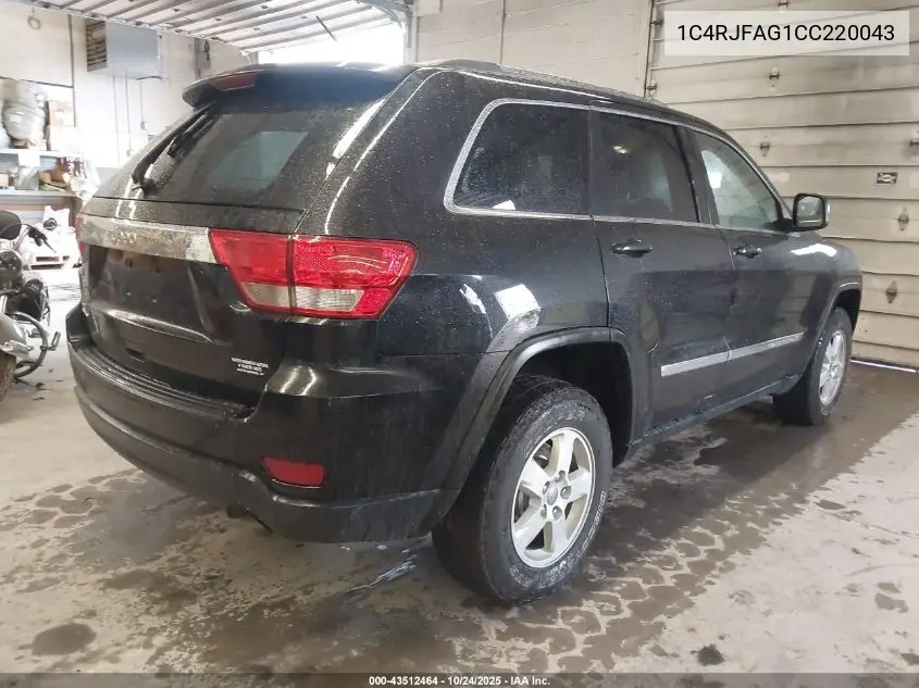 1C4RJFAG1CC220043 2012 Jeep Grand Cherokee Laredo
