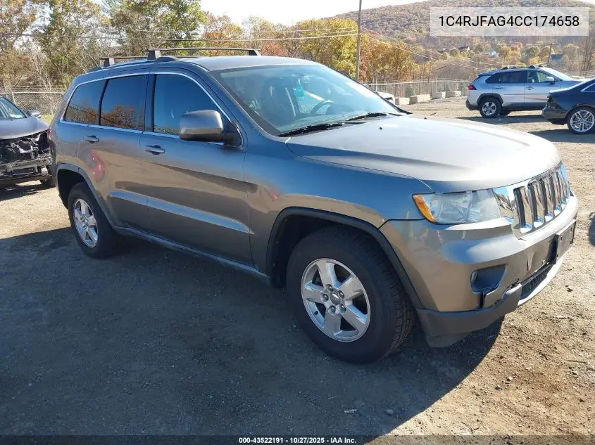 1C4RJFAG4CC174658 2012 Jeep Grand Cherokee Laredo